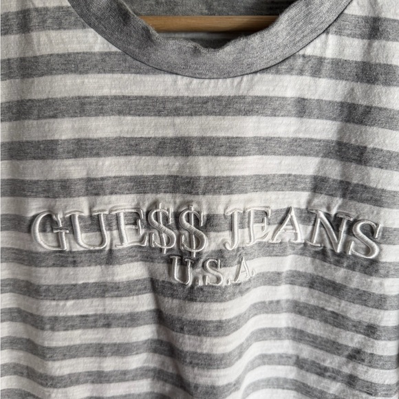 GUESS x ASAP Rocky vintage grey striped shirt - Picture 2 of 8